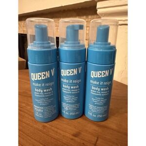 (3) QUEEN V Make it Reign V Intimate Feminine Female Body Wash 5 oz Foaming